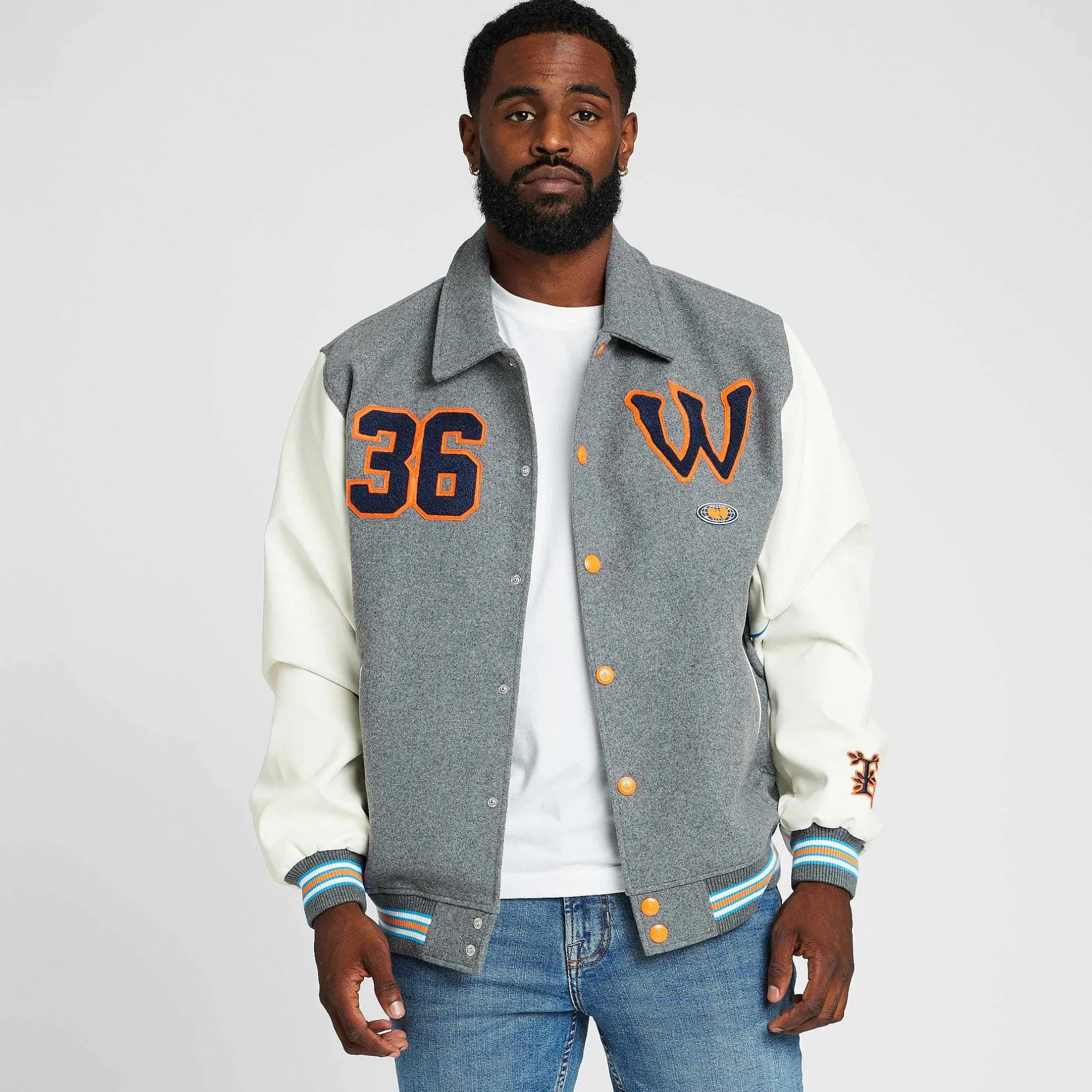 Best Chaqueta Universitaria De Lana Color Crema De Wu Tang X Hombres Ropa De Calle