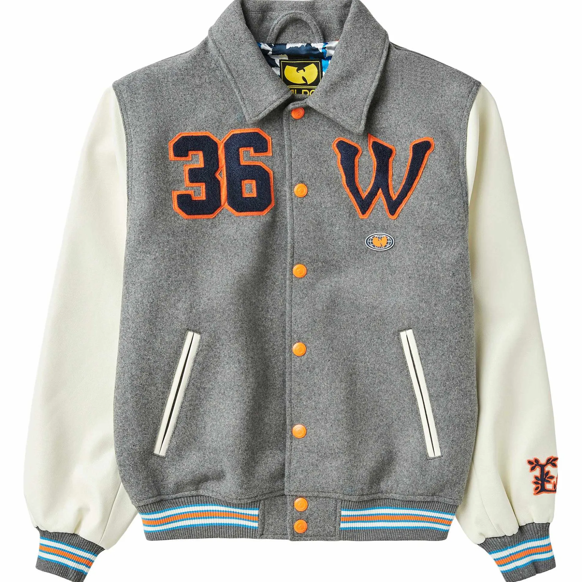 Best Chaqueta Universitaria De Lana Color Crema De Wu Tang X Hombres Ropa De Calle